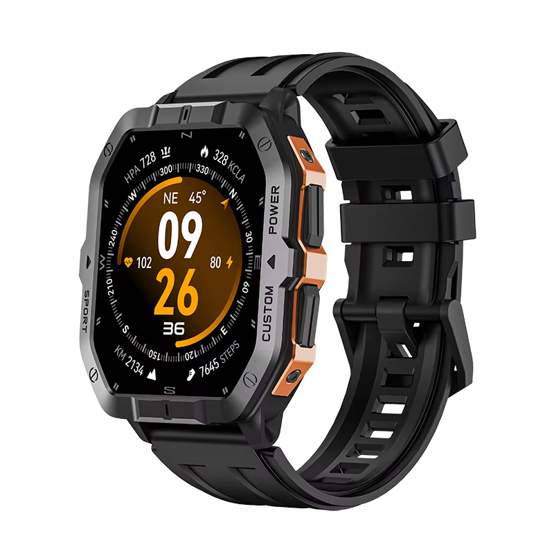 Altimeter Compass Watch - Fashion Waterproof ST Six-axis Sensor Altimeter