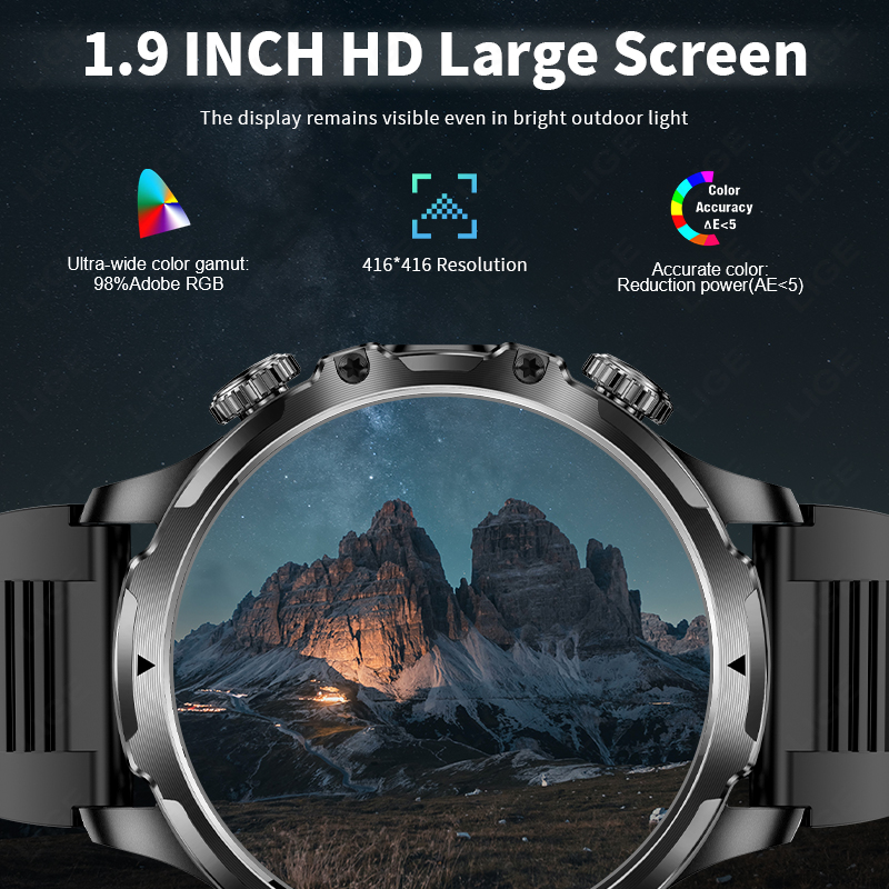 LIGE Smartwatch Military Men 1 - đánh giá và giá Timex Watches Smartwatch