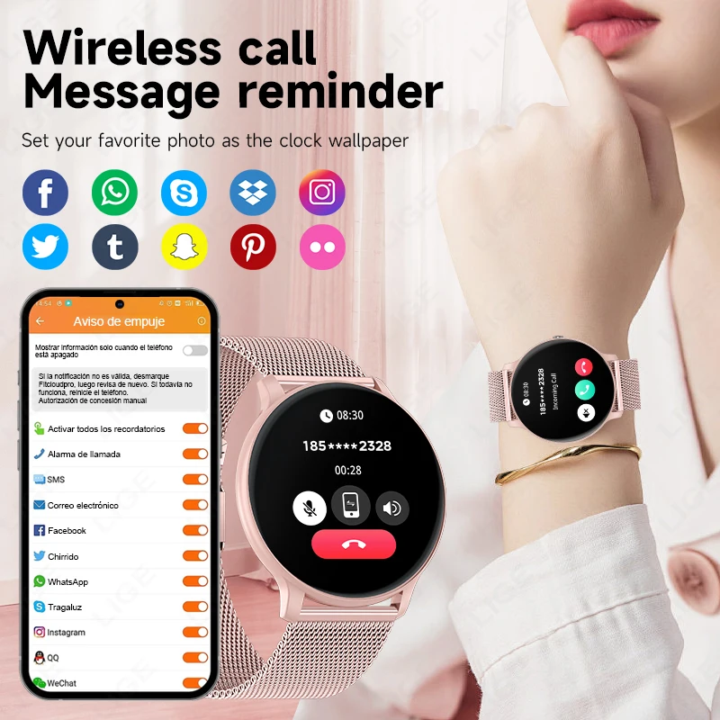 LIGE Bluetooth Call Smart Watc - đánh giá và giá Watches Ladies Smartwatch