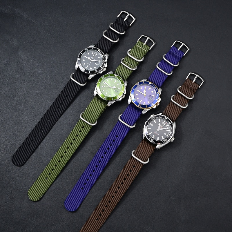 3 rings Nylon watchband Fabric - đánh giá và giá Watches Rolex Smartwatch