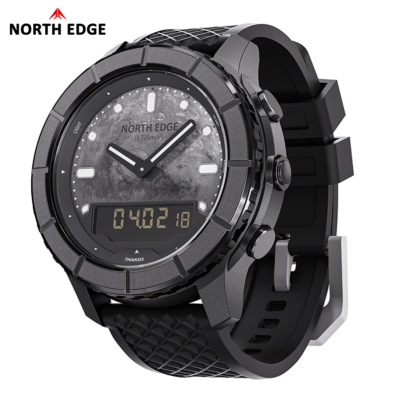 NORTH EDGE THARSIS Men Carbon  - đánh giá và giá Altimeter Compass Watch