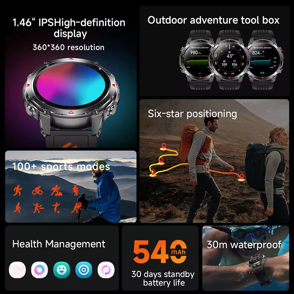 Military Outdoor GPS Positioni - đánh giá và giá Altimeter Compass Watch