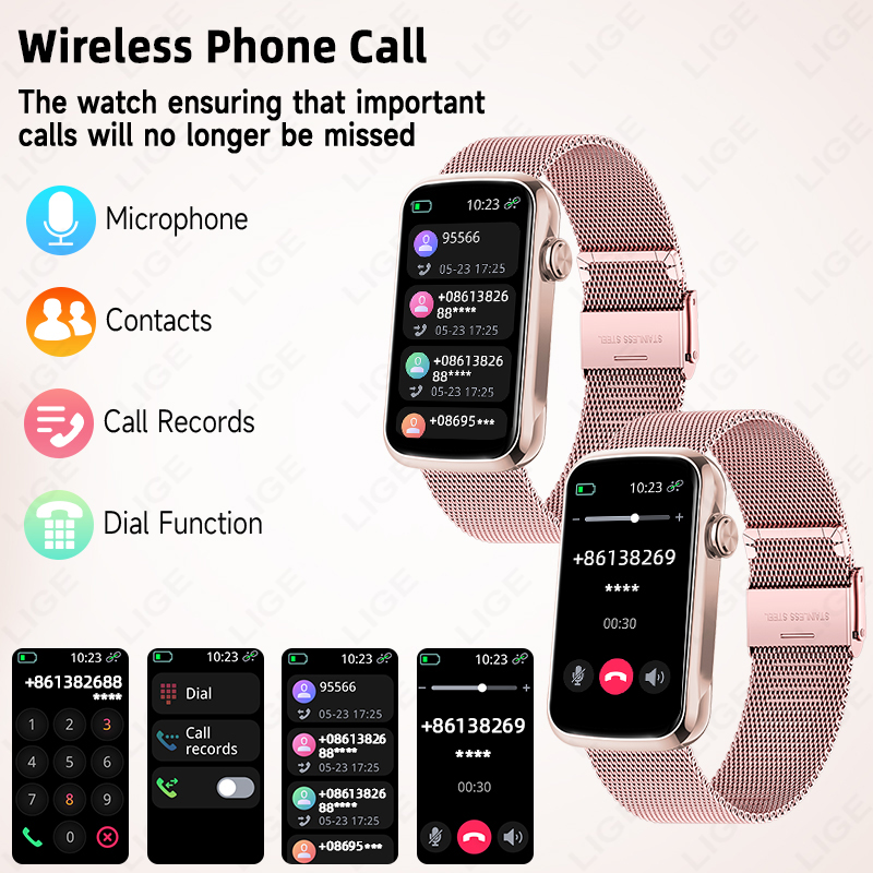 LIGE 1.47'' Smart Watch Women  - đánh giá và giá Watches Ladies Smartwatch