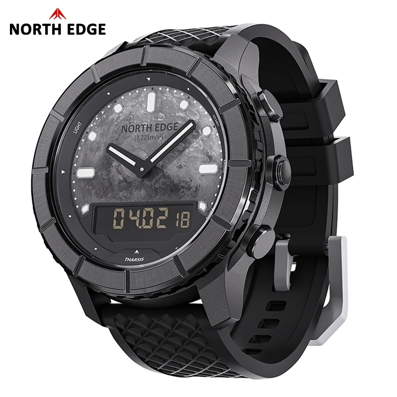NORTH EDGE THARSIS Men Carbon  - đánh giá và giá Altimeter Compass Watch