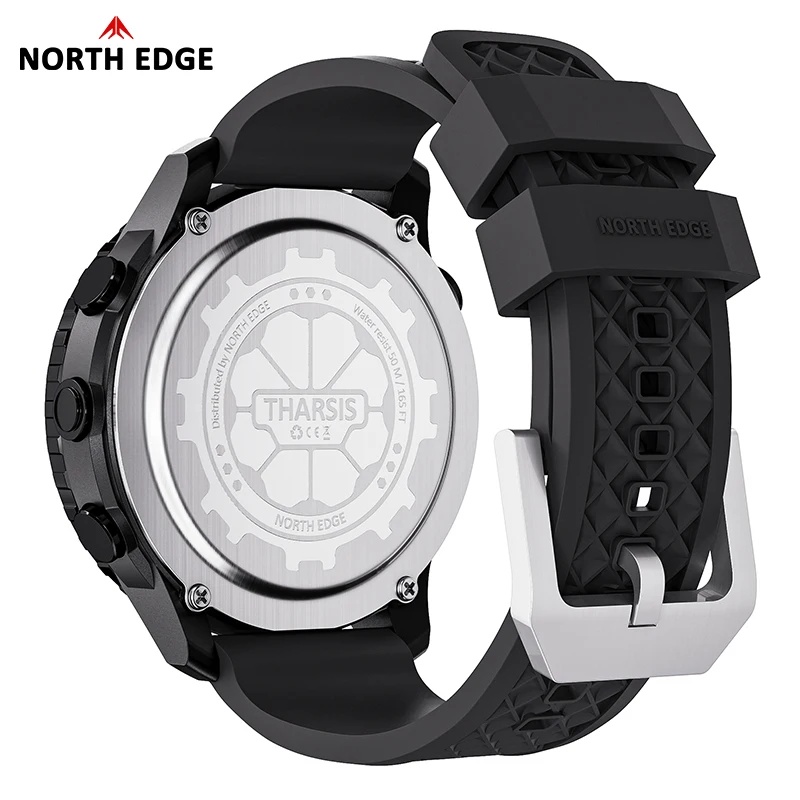 NORTH EDGE THARSIS Men Carbon  - đánh giá và giá Altimeter Compass Watch