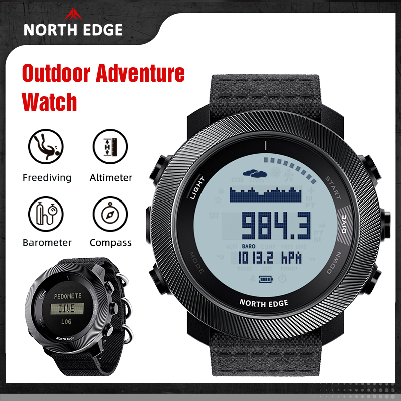 NORTH EDGE APACHE-D Men Free D - đánh giá và giá Altimeter Compass Watch